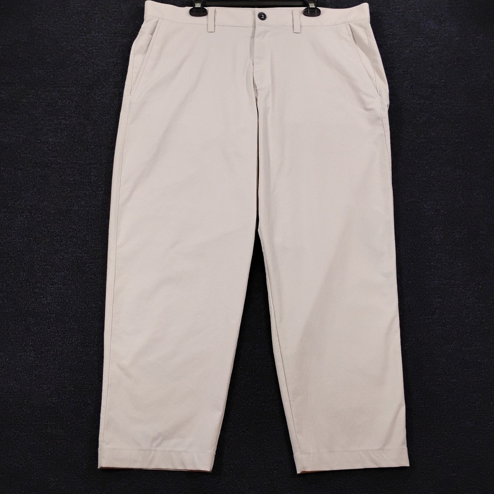 Lululemon Pants Mens 38 Relaxed Tapered Smooth Twill Trouser Bone White